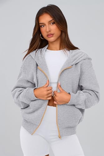 PRETTYGARDEN Hoodies for Women Sweatshirt Zip Up Hoodie Fall Fashion 2025 Trendy Long Sleeve Jackets Winter Clothing Outfits
