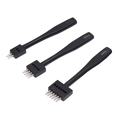 Ferramenta de puncionamento de linha de couro faça você mesmo, vários tamanhos Punção rápida, design