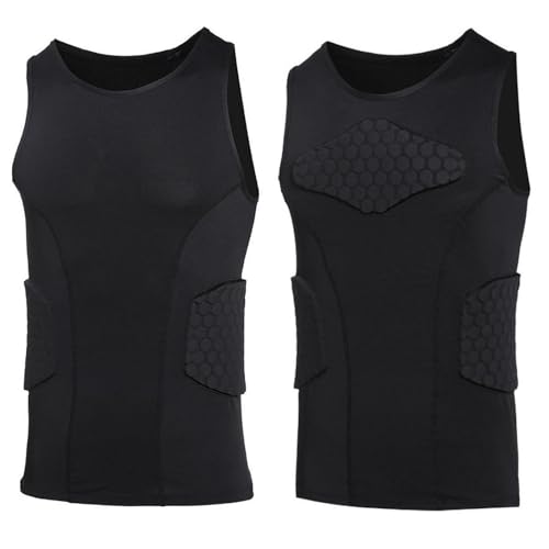 Camiseta de compresion acolchada para entrenamientos de futbol 7