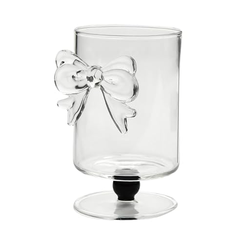 Copa de Vino Elegante Copa de Cóctel Diseño Francés con Lazo Creativo Vaso para Boda Fiesta y Cumpleaños Adecuado para Mujeres y Decoración