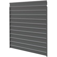 Arrow 15 x 9 One-Sided Carport Enclosure Wall Kit for 7 or 9 Carports, Heavy-Duty Galvanized Steel Carport Enclosure Panel, 1 Wall, Charcoal