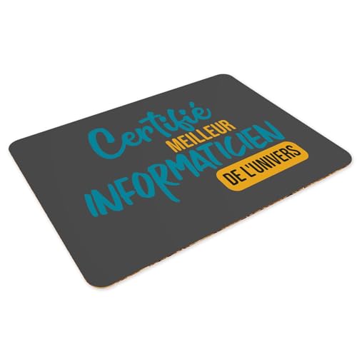 Sets de table liège noir souples anti-rayures pour bureau informatique