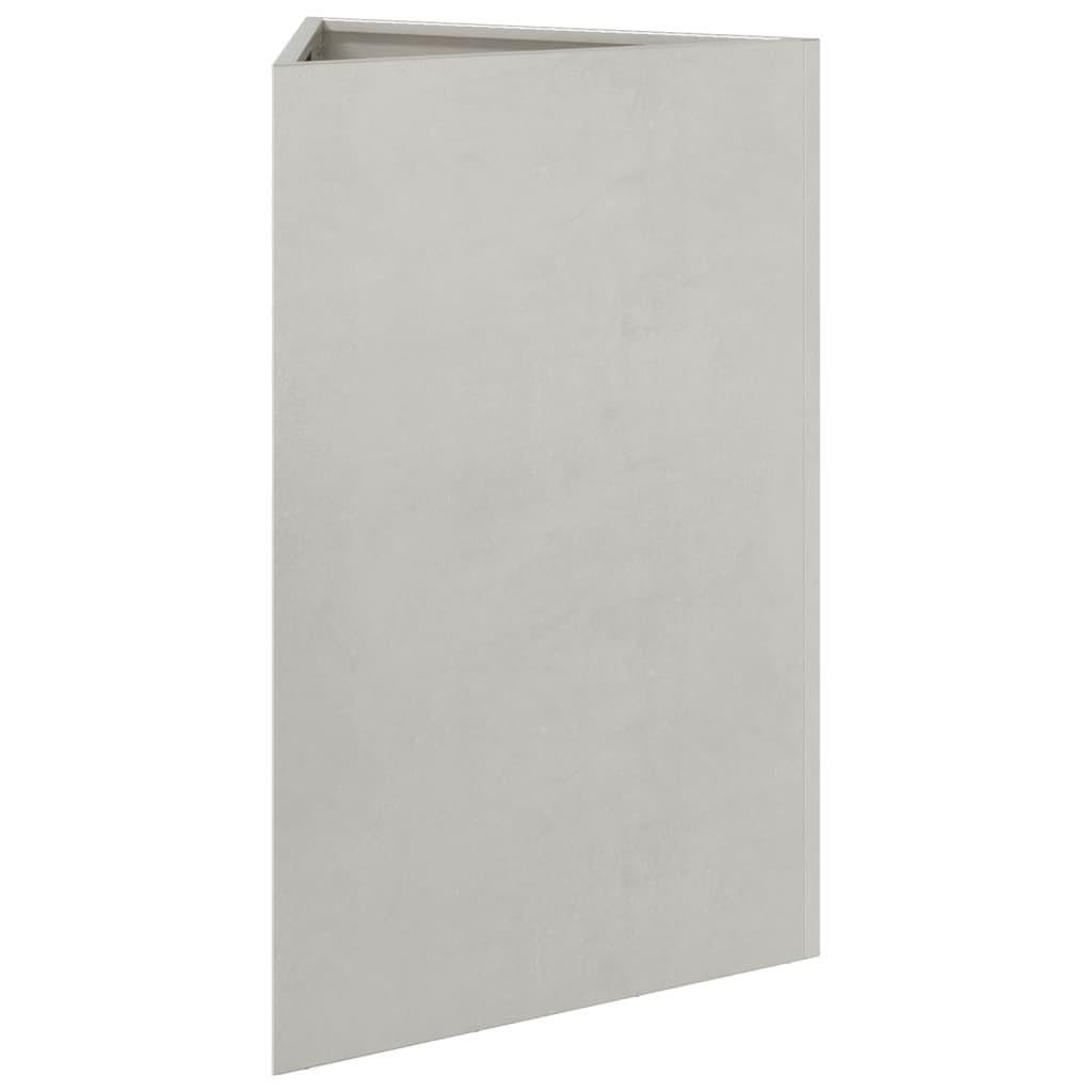 Macetero triangular, 2 unidades, 50 x 43 x 75 cm, acero inoxidable, para jardín, balcón, terraza, con protección contra la oxidación y estabilidad para plantas, verduras, hierbas, flores