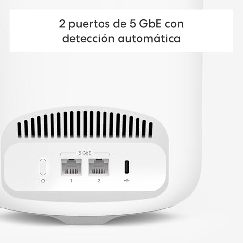 Miniatura 4 de Router wifi de malla eero Pro 7 de Amazon (último modelo): tribanda con Wi-Fi 7, compatible con velocidades de red de hasta 5 Gb/s y cobertura de hasta 190 m² (1 unidad)
