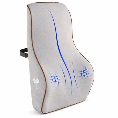 Grin Health SitRight Pro Bacrest Memory Foam Back Support, Backrest Cushion for Office Chair, Car
