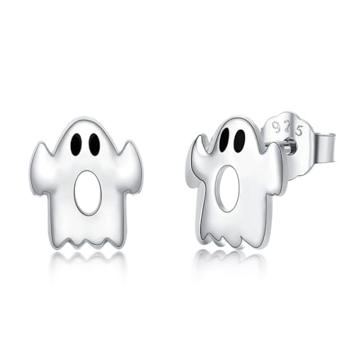 Boucles d'oreilles fantôme en argent 925 gothique chic