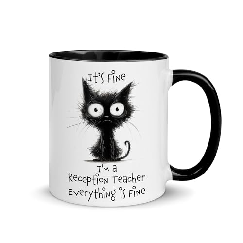 DesiDD Funny Reception Teacher Mug 11oz Two Tone