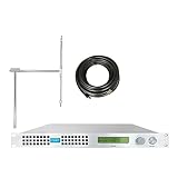 100W FM Broadcast Transmitter with Antenna and Cable, Long Range Professional Low Power 100watt FM Radio Broadcasting Transmitter for Church and Radio Station,Home