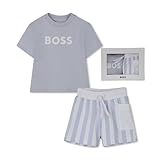 BOSS T-Shirt+Pantalones cortos Baby Boys, Azul, azul, 6 mes