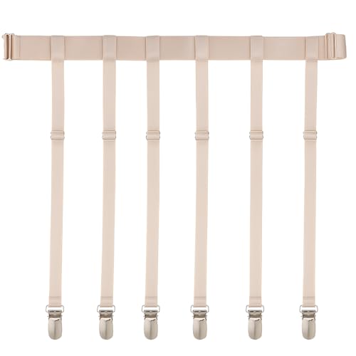 Strumpfhalter Damen Verstellbar Elastische Oberschenkel Strumpfgürtel Oberschenkelgurt Garter Belt übergröße Taillen Strümpfe Mit 6 Metall Strapsen Clips Für Strumpfhalter Damen Mädchen Bräute