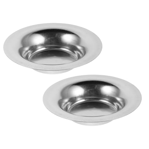 VALICLUD 2pièces Rechange pour Brûleurs à Cire Accessoires Acier Inoxydable Coupelle Ronde pour Fondant à Cire Plateau Antiadhésif pour Chauffe-Bougie