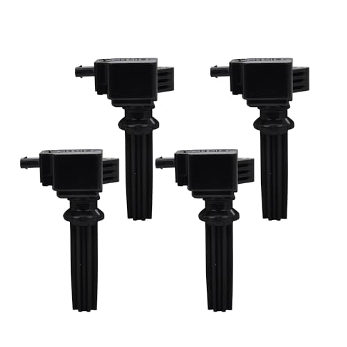 Set of 4 Ignition Coil Pack for 2012-2022 Ford EcoSport Edge Escape Explorer Focus Fusion Mustang Special Service Police Sedan Taurus Lincoln MKC MKT MKZ Jaguar XE XF Discovery Sport