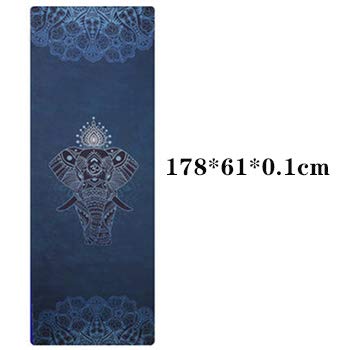 Estera De Yoga183Cmx61Cmx1Mm Estera De Yoga De Gamuza Antideslizante Estera De Gimnasio para Gimnasio Fitness Deportes Yoga Pilates Ejercicio Esteras De Yoga Caucho Natural Ultraligero