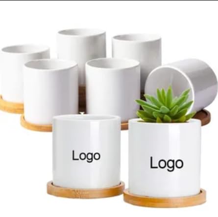 Shagun Farm- Logo Printed Ceramic Pots, customised pots, 3.5 inch Ceramic Pot C, Size 3.5 inch, Pack of 8 pots, only Pot, Plant and Tray not Included (B0CQWRN1D2) Amazon Price History, Amazon Price Tracker