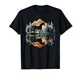 Horse Mountain Reflection Pony Nature Wildlife T-Shirt