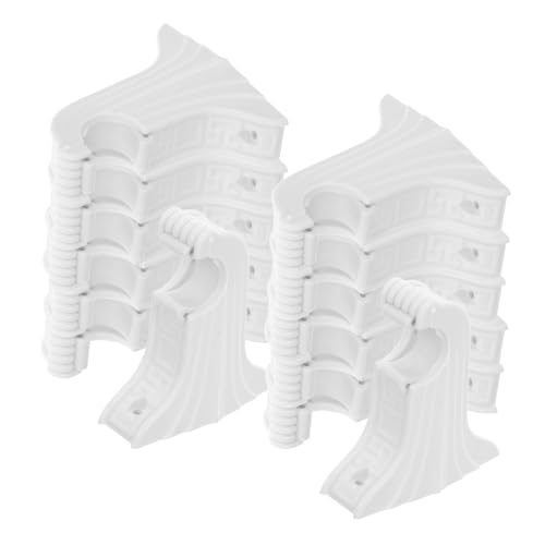 PRETYZOOM 12pcs Vintage Curtain Rod Support Brackets Sturdy Wall Mounted Drapery Holders for Rods Easy Installation for Elegant Design