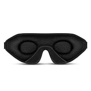 3D-black-out slaapbril for vrouwen en mannen zachte en comfortabele slaapbril black-out slaapbril (Color : A)
