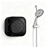 Elmocin Mini Bluetooth Shower Speakers, Portable Wireless Speaker with Suction Cup, Pairs Easily to Phones, Tablets, Computer, Gift for Men & Women (Black)