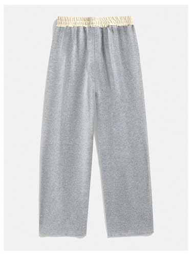 Men's Wide Leg Sweatpants Y2k Letter Graphic Print Stacked Flared Sweatpants Streetwear3