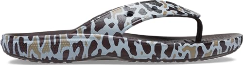 Crocs Chanclas clásicas para hombre y mujer, Caqui/leopardo, 16 Women/14 Men