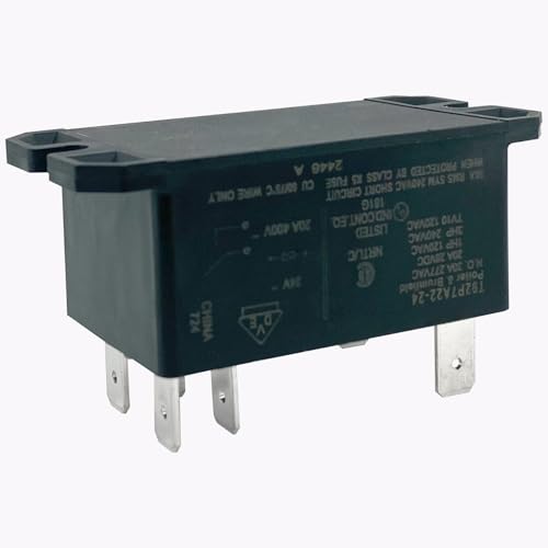 2-Pack T92P7A22-24 Power Relay - 30A 24VAC 6-Pin DPST-NO (2 Form A) - Industrial Grade Relay for Motor Control, HVAC & Automation Systems