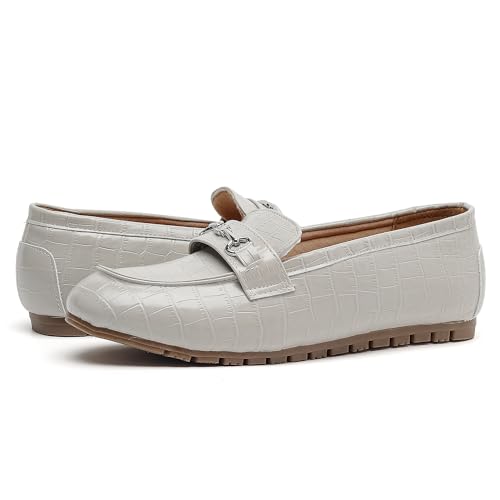 Image of BGSTGUDS Women's Wide Loafers Shoes Cute Dressy Shoes Ladies Comfort Slip Ons Work Shoes