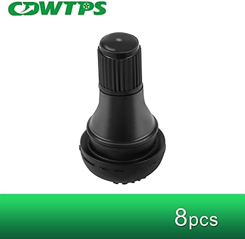 CDWTPS TR412 Tire Valve Stem, Rubber Snap-in Short Black Tire Valve Stem for Tubeless 0.453 Inch 11.5mm Rim Holes on Standard Vehicle Tires(8pcs/Bag)