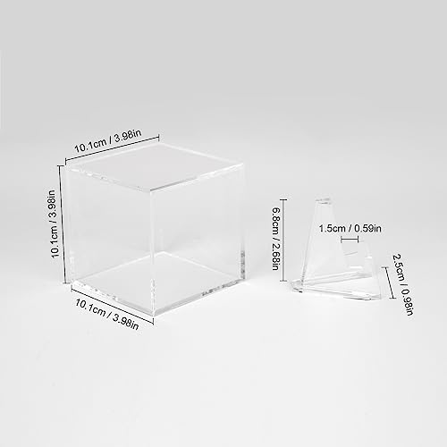 Kcgani Clear Acrylic Souvenir Collectables Display Case Holder Box, Acrylic Easel Display Stand Box And Stand Holder For Watches Capsules Challenge Medals Chips Photo Crystal Carvings Display #TOP6