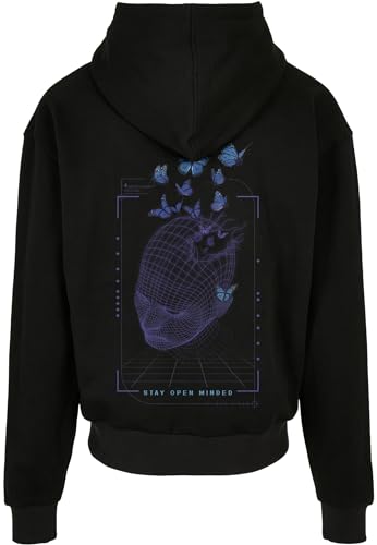 Mister Tee Hoody Grid Head Butterfly pull molleton large coton imprimé
