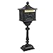 Best Choice Products Heavy Duty Cast Aluminum Vintage Mailbox w/Keys, Locking Door, Mail Flap