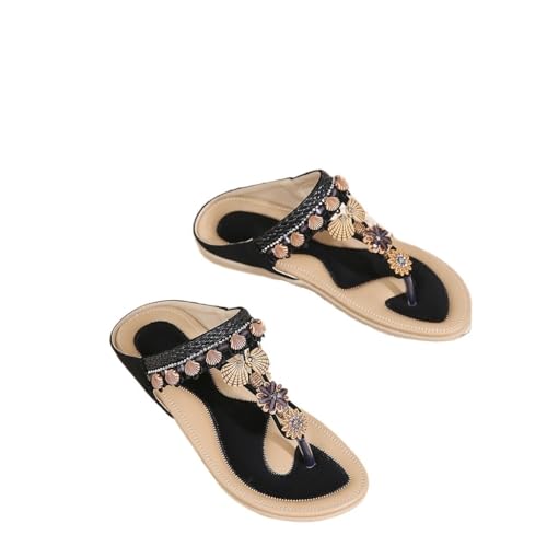 HBJWOV Bohemian Handmade Flower Toe Sandals for Women's Versatile Slippers3