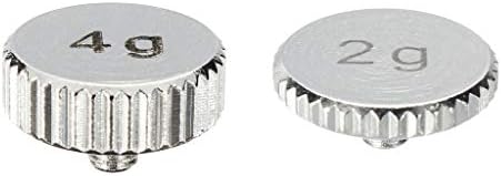 koolsoo 2pc Phonograph Shell Weight Headshell Turntable Cartridge Parts 2/4g Silver