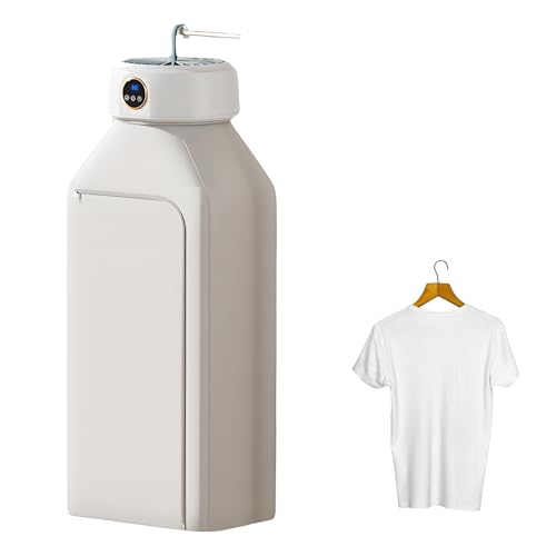Minisecadora Plegable, Portátil de 600 W, Temporizador de 8 Horas, Secado a Temperatura Constante de 68 °C, Capacidad para Colgar de 8 a 10 Prendas a la Vez, Ajuste de Varias Velocidades