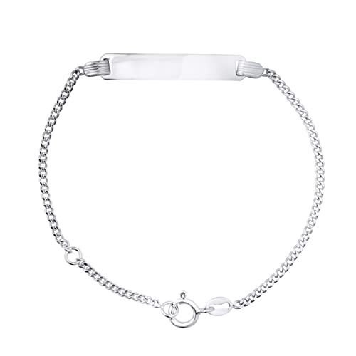 Amours, Bisous & Calins - Bracelet Enfant GOURMETTE - Longueur Réglable - Argent 925 - 100 % Anallergique - Convient pour Enfants de à 8 ans - Bijou Enfant