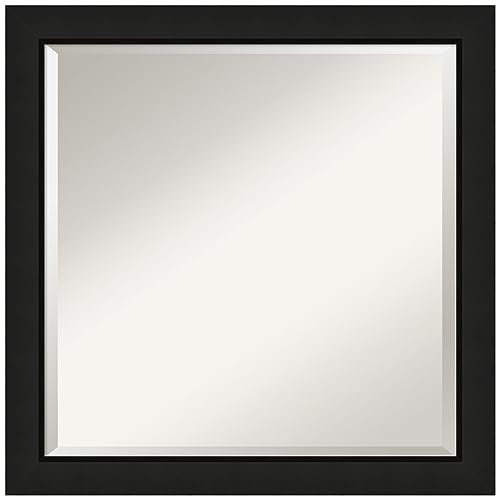 Amanti Art Black Bathroom Mirror for Over Sink, 23x23 Vanity Wall Mirror