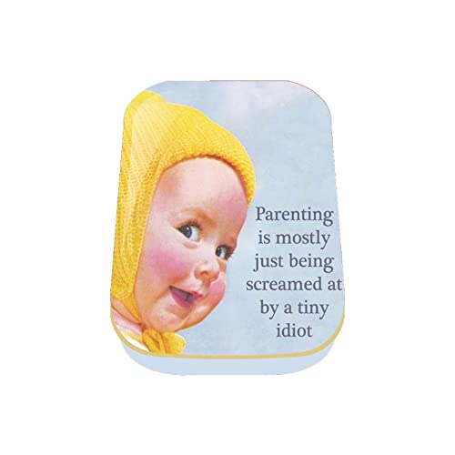 Parenting Is Mostly Just Being Screamed At By A Tiny Idiot Keepsake / Pill Tin by Half Moon Bay