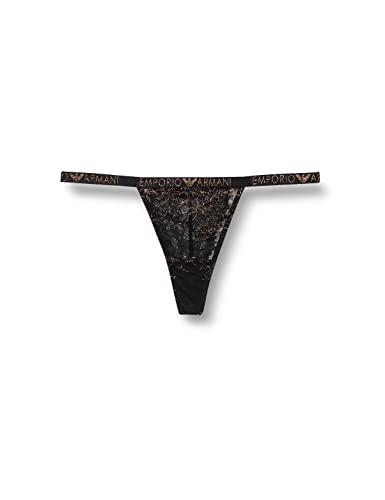 Thong Femme Emporio Armani Dentelle de Noël en noir élégant