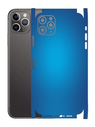 Image of AtOdds - Full Body Back Screen Guard Protector Film - Lamination Wrap Skin Sticker for iPhone 11 Pro Max | Scratchproof Matte Finish (Design - Aqua Blue)
