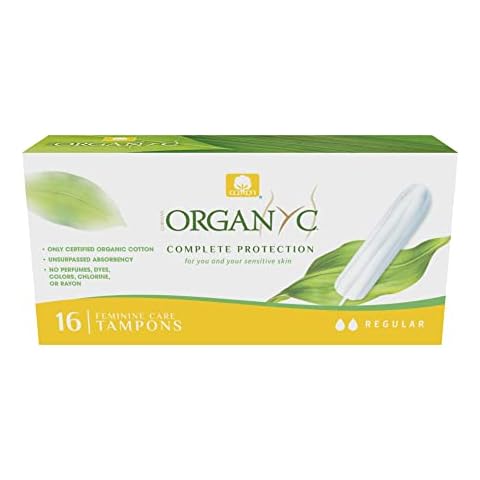 Organyc - 100% Certified Organic Cotton Tampons - No Applicator, Free from Chlorine, Perfumes, Rayon, and Chemicals - Normal, Regular, 16 Count (Pack of 1) (R00992) Cover