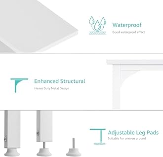 Lufeiya White Computer Desk with Fabric File Drawers Cabinet, 55 Inch Reversible Desks with Storage Filing Cabinet for Home Office, Modern Writing Table PC Desks for Bedroom, White