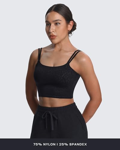 Image of Aoxjox Women's Workout Sports Bras Fitness Padded Backless Yoga Crop Tank Top Twist Back Cami
