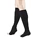 Truform 30-40 mmHg Compression Stockings for Men and Women, Knee High Length, Open Toe, Black, X-Large