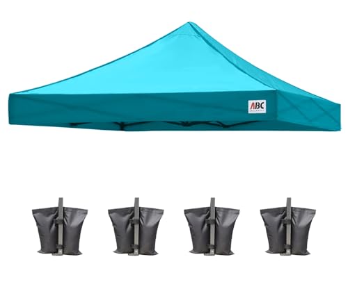 Image of ABCCANOPY Replacement Canopy Top for Pop Up Canopy Tent 10x10 Turquoise