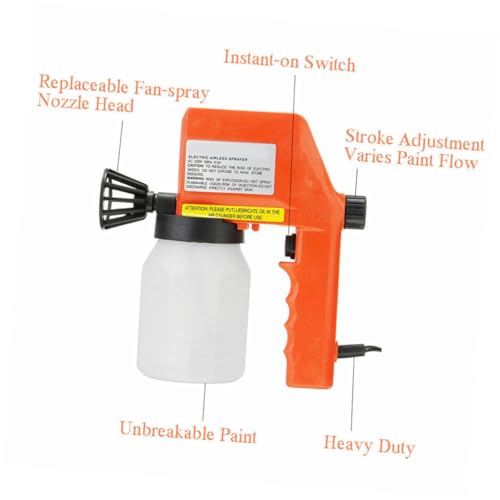 Outil de pulvérisation pour surfaces difficiles HEMOTON 220v atomiseur haute précision orange - 3