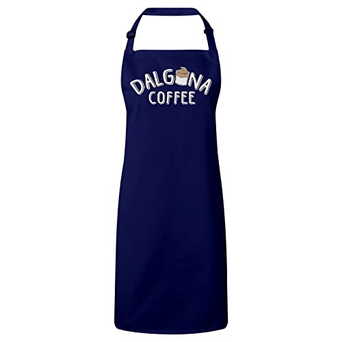 Tablier cuisine navy design Dalgona Coffee pour passionnés de boisson et dessert