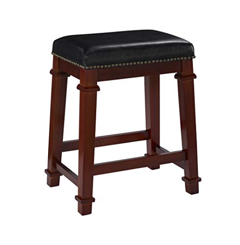 Linon Kennedy Backless Pu Counter Stool, Black #TOP7