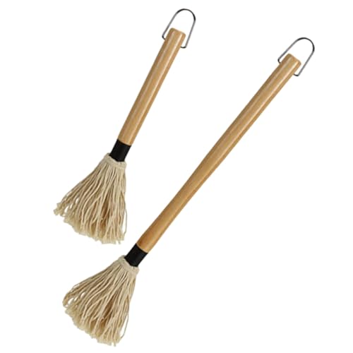 Uonlytech 2pcs BBQ Dipping Brush Reusable Basting Mops for Grilling BBQ Accessories for Grill Easy to Clean Supplies