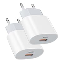 Alimentatore di ricarica rapida da 25W (2 pezzi)Compatibile con:iPad,iPhone 17,16,15,14 Pro/Max Potenza intelligente: 25W/20W/18W/12W/10W/5W Ricarica i dispositivi in tutta sicurezza tramite porte USB