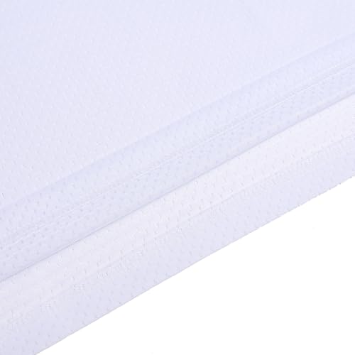 Gabiphy Blank Football Jerseys for Men Women Father Mother Birthday Gift Workout Tops College Sport Athletic Shirt Training Apparel White Jersey-Light Blue Stripe Men Size Large