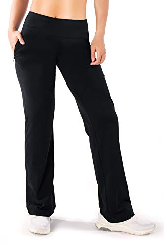 YogipaceZip-PocketsWomens-PetiteRegularTall-UPF-50-Wide-Leg-Travel-Pants-Casual-Pant